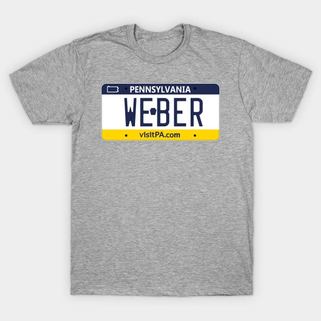 Pennsylvania Weber Grill vanity license plate T-Shirt by zavod44